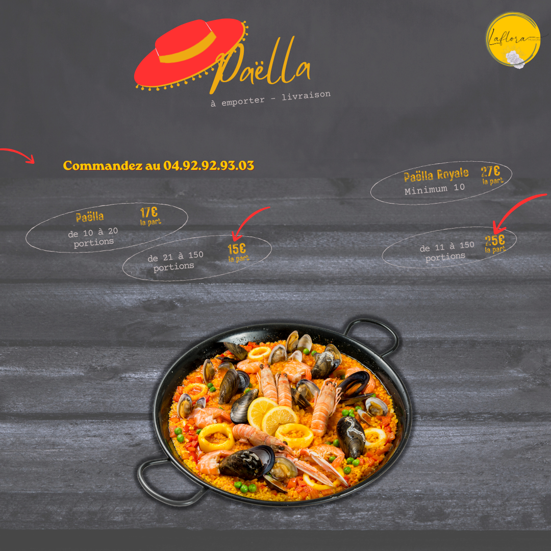 paella du chef xavier malandran à emporter ou en livraison