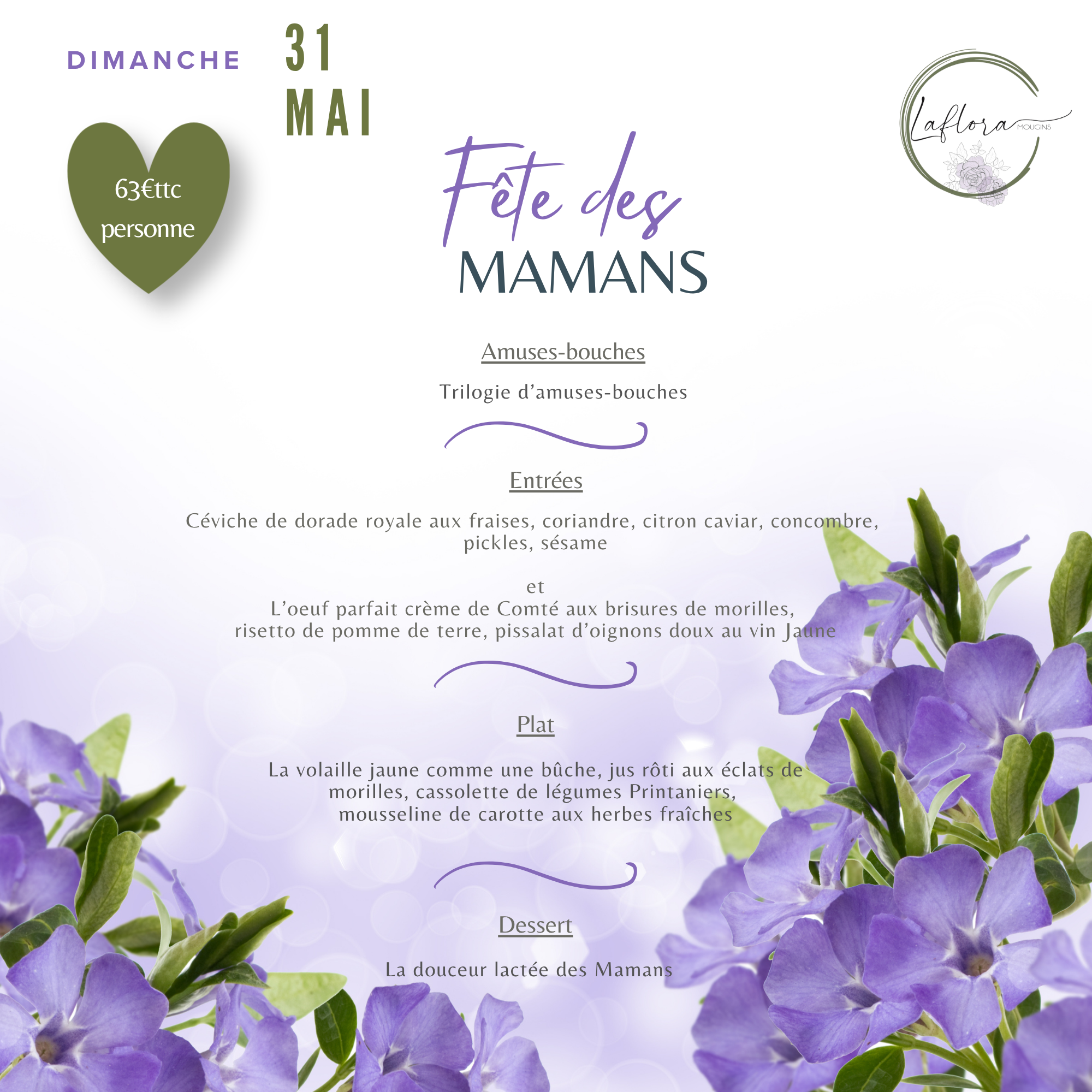 menu de pâques